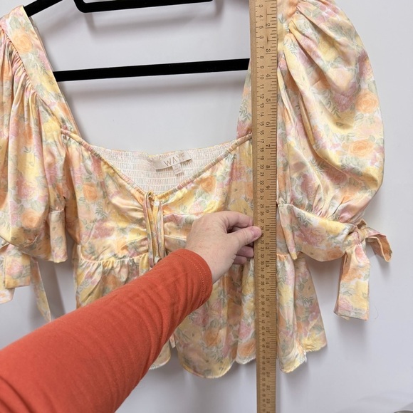 Wayf Terry Top in yellow Mini Roses pattern size medium - Picture 13 of 15